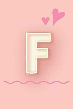 Amazon.com: F: Cute Letter F initial Alphabet Monograme